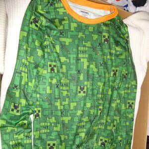 BOYS MEDIUM MINECRAFT LONG SLEEVE PAJAMA TOP